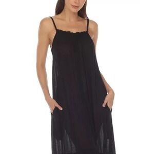 Raviya, Ruffle Trim, Adjustable Spaghetti Straps, Low Back, Cover Up, Size Small